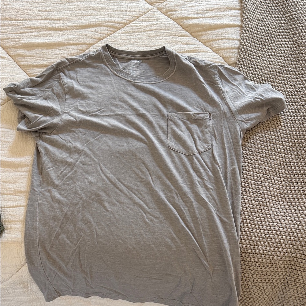 Sonoma Men's Light Gray Short Sleeve Tee